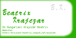 beatrix krajczar business card